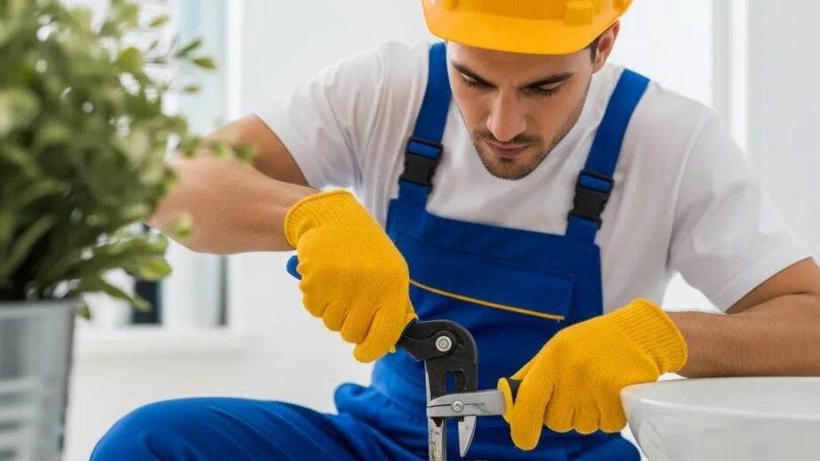 Professional plumber clearing a clogged drain, urgent plumbing solutions in Nassau County.